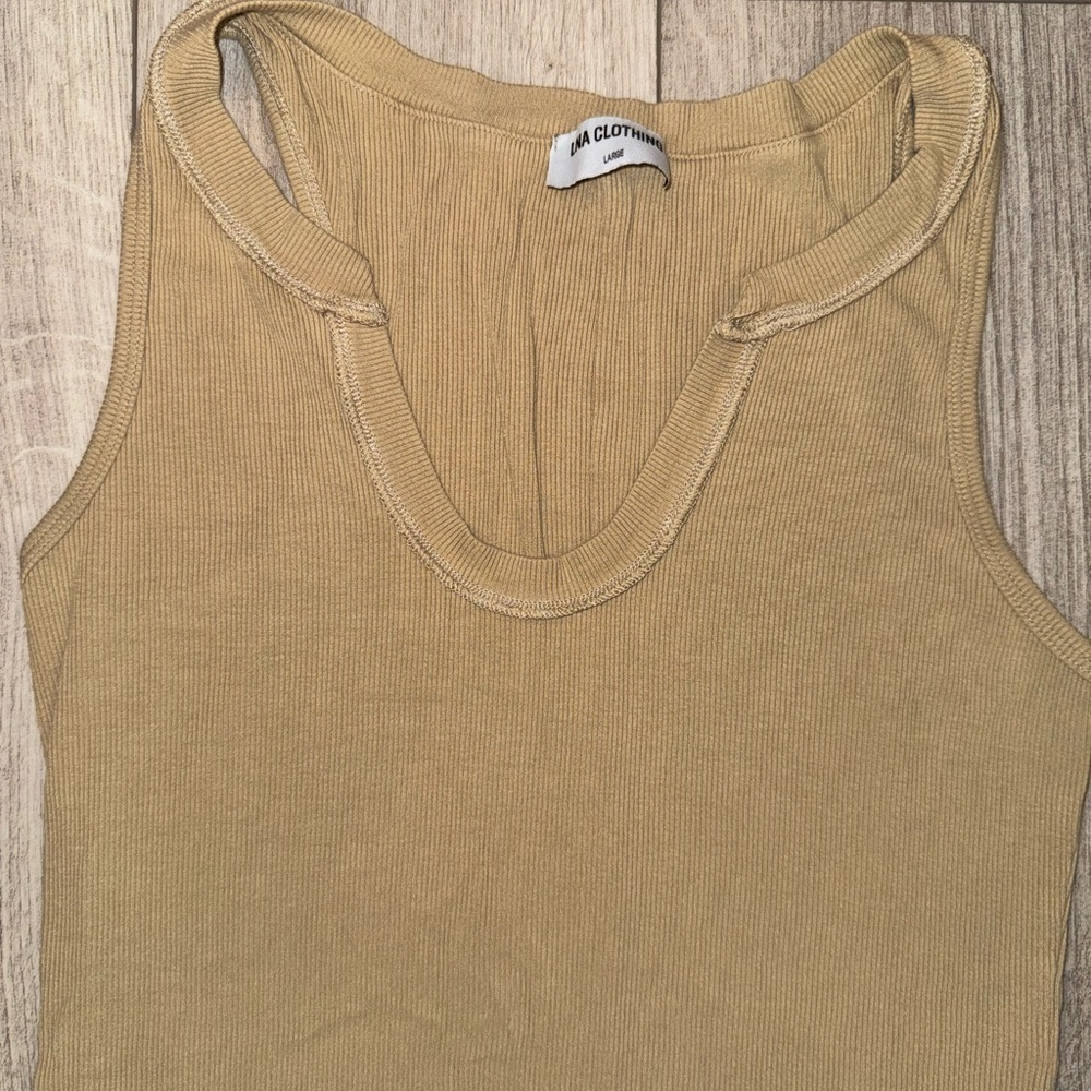 LNA clothing  Tan Sleeveless Dress - Picture 2 of 3